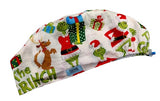 New Dr. Seuss The Grinch Merry Christmas 3  Euro Scrub Cap Doctor Hospital Surgical ODP Vet