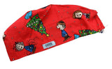 New Groovy Peanuts Gang Snoopy Christmas 1 Euro Scrub Cap Doctor Hospital Surgical ODP Vet