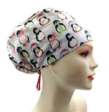 New Cuite Penguins Christmas Celebrate Euro Scrub Cap Doctor Hospital Surgical ODP Vet