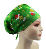 New Dr. Seuss How The Grinch Stole Christmas Gold Stars Euro Scrub Cap Doctor Hospital Surgical ODP Vet