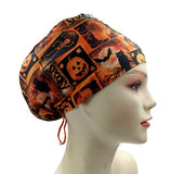 New Halloween Pumpkin 3 Euro Scrub Cap Doctor Hospital Surgical ODP Vet