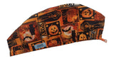 New Halloween Pumpkin 3 Euro Scrub Cap Doctor Hospital Surgical ODP Vet