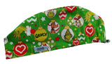 New Christmas Dr. Seuss The Grinch Fairy Lights Gold Euro Scrub Cap Doctor Hospital Surgical ODP Vet