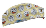 New Winnie Pooh & Friends Yellow Euro Scrub Cap Doctor Hospital Surgical ODP Vet