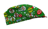 New Christmas Dr. Seuss The Grinch Fairy Lights Euro Scrub Cap Doctor Hospital Surgical ODP Vet