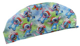 New Disney Angel Aloha Stitch christmas Green Euro Scrub Cap Doctor Hospital Surgical ODP Vet