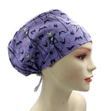 New Jack Skellington & Bat Purple Euro Scrub Cap Doctor Hospital Surgical ODP Vet