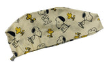 New Peanuts and Woodstock Beige Euro Scrub Cap Doctor Hospital Surgical ODP Vet