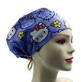 New Hit! Kitty Purple Euro Scrub Cap Doctor Hospital Surgical ODP Vet