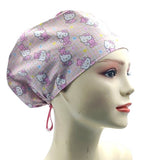 New Hit! Kitty Checks Euro Scrub Cap Doctor Hospital Surgical ODP Vet