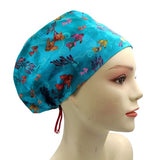 New Sea World Fish Green Euro Scrub Cap Doctor Hospital Surgical ODP Vet