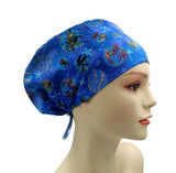 New Sea World Bubble Blue Euro Scrub Cap Doctor Hospital Surgical ODP Vet