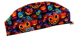 New Hollween Pumpkin Lights Euro Scrub Cap Doctor Hospital Surgical ODP Vet