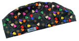 New Christmas Fairy Light Black Euro Scrub Cap Doctor Hospital Surgical ODP Vet