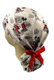 New Mickey & Minnie Hearts Dots Ponytail Scrub Cap Doctor Theatre Nurse Hospital Paediatric Vet Surgical