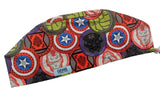 New Super Hero Coins Euro Scrub Cap Doctor Hospital Surgical ODP Vet