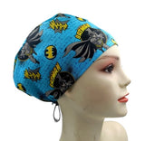 New Super Hero Batman Blue Euro Scrub Cap Doctor Hospital Surgical ODP Vet