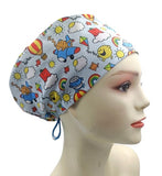 New Little Miss Cutie cartoon Euro Scrub Cap Doctor Hospital Surgical ODP Vet