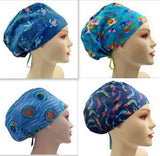 New Sea World Blue Euro Scrub Cap Doctor Hospital Surgical ODP Vet