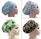Rainbow Geometrics Euro Scrub Cap Doctor Hospital Surgical ODP Vet