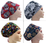Sugar Skull Euro Scrub Cap Doctor Hospital Surgical ODP Vet