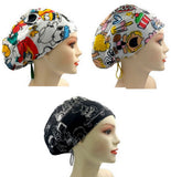 Snoopy and Woodstock Jersey Knit Comfy Euro Toggle Scrub Cap Doctor Theatre Nurse Hospital Paediatric Vet Surgical