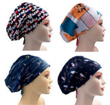 Animals Jersey Knit Comfy Euro Toggle Scrub Cap Doctor Theatre Nurse Hospital Paediatric Vet Surgical