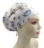 Winnie Pooh And Friends 3 Euro Scrub Cap Doctor Hospital Surgical ODP Vet