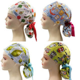 Milk Cartons, Drinks, Spreads TK,Veggie,Fruits Ponytail Scrub Cap Doctor Theatre Nurse Hospital Paediatric Vet Surgical