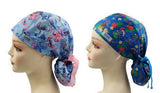 New Stitch & Lilo Angel  Ponytail Scrub Cap Doctor Theatre Nurse Hospital Paediatric Vet Surgical