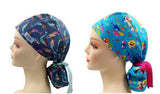 Mermaid Ocean world Ponytail Scrub Cap Doctor Theatre Nurse Hospital Paediatric Vet Surgical