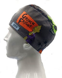 Dr Seuss Grinch Christmas Men's Velcro Closure Adjustable Scrub Cap Doctor Theatre Nurse Hospital Paediatric Vet Surgical