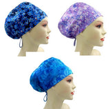 New Ditsy Floral Euro Scrub Cap Doctor Hospital Surgical ODP Vet
