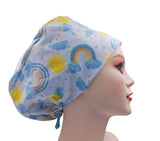Rainbow Geometrics Euro Scrub Cap Doctor Hospital Surgical ODP Vet