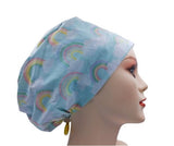 Rainbow Geometrics Euro Scrub Cap Doctor Hospital Surgical ODP Vet
