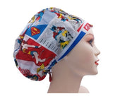 Super Woman,Supergirl,Batgirl Euro Scrub Cap Doctor Hospital Surgical ODP Vet