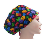 Autism Awareness Euro Scrub Cap Doctor Hospital Surgical ODP Vet
