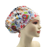 New Bluey Cartoon With Floral Euro Scrub Cap Doctor Hospital Surgical ODP Vet