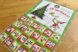 Happy Grinchmas! Handmade Quilted Christmas Advent Calendar Reusable Count Down