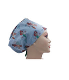 Mermaid Ariel & Moana Euro Scrub Cap Doctor Hospital Surgical ODP Vet