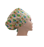 Special Offer Potted Catcus Cats Euro Scrub Cap Doctor Hospital Surgical ODP Vet