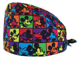 Disney Mickey Mouse Pop Art Unisex Tie Back Scrub Cap Doctor Theatre Nurse Hospital Pediatric Vet Surgical