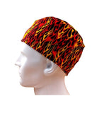 Flames Fire Men's Velcro Closure Adjustable Scrub Cap Doctor Theatre Nurse Hospital Paediatric Vet Surgical