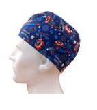 Marvel Captain America Doodle Superhero Men's Velcro Closure Adjustable Scrub Cap Doctor Theatre Nurse Hospital Paediatric Vet Surgical