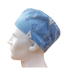 Angular Fishes Japanese Jaquard Weave Men's Velcro Closure Adjustable Scrub Cap Doctor Theatre Nurse Hospital Paediatric Vet Surgical