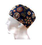 Sugar Skull Viva La Fiesta Men's Velcro Closure Adjustable Scrub Cap Doctor Theatre Nurse Hospital Paediatric Vet Surgical