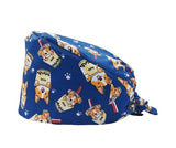 Shiba Bubble Tea Unisex Tie Back Scrub Cap Doctor Theatre Nurse Hospital Pediatric Vet Surgical