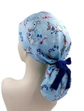 Frozen Olaf Ponytail Scrub Cap Doctor Theatre Nurse Hospital Paediatric Vet Surgical
