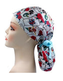 Special Offer Playing Cards And Roses Ponytail Scrub Cap Doctor Theatre Nurse Hospital Paediatric Vet Surgical