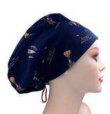 College Bear Navy Jersey Knit Comfy Euro Toggle Scrub Cap Doctor Theatre Nurse Hospital Paediatric Vet Surgical